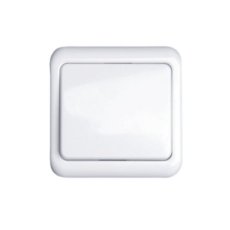 Aus- Wechselschalter, 10 A, 250 V, weiß.