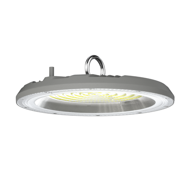 LED-HighBay, UFO, grau, 100 W, 10000 lm, CCT 3000-6500 K (warm-, neutral-, kaltweiß), IP65.
