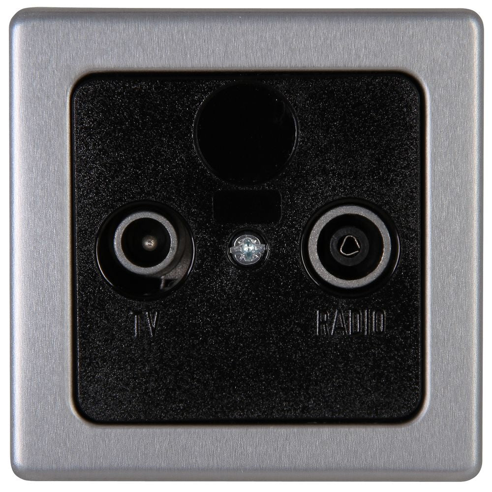 VISION, Antennensteckdose TV/RF, UP, stahlgrau.