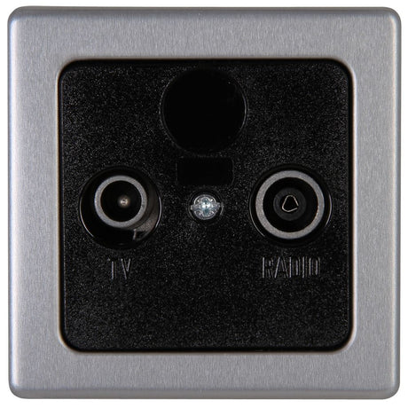 VISION, Antennensteckdose TV/RF, UP, stahlgrau.