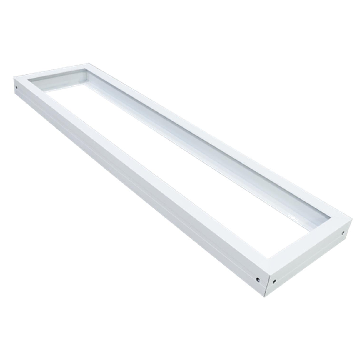 Aufbaurahmen für LED-Panel, 30x120 cm, Backlite, weiß, 6,8cm Aufbauhöhe.