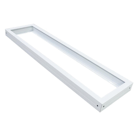 Aufbaurahmen für LED-Panel, 30x120 cm, Backlite, weiß, 6,8cm Aufbauhöhe.