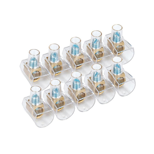 Schraubverbinder, 2 Stk., Ø 10 mm, 5-polig, transparent.