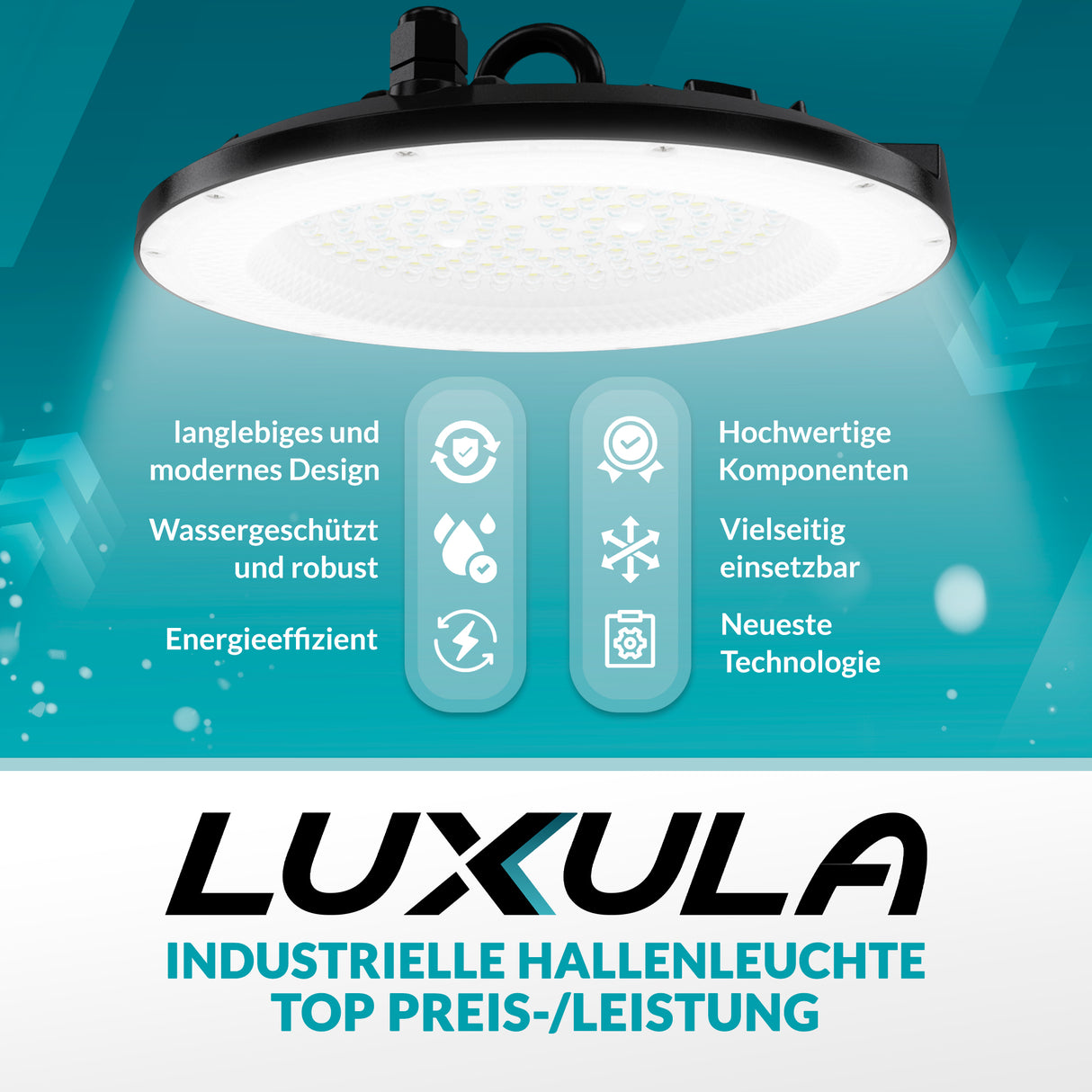 LED-HighBay, UFO, 200 W, 20000 lm, 5000 K (neutralweiß), IP65, EPISTAR.
