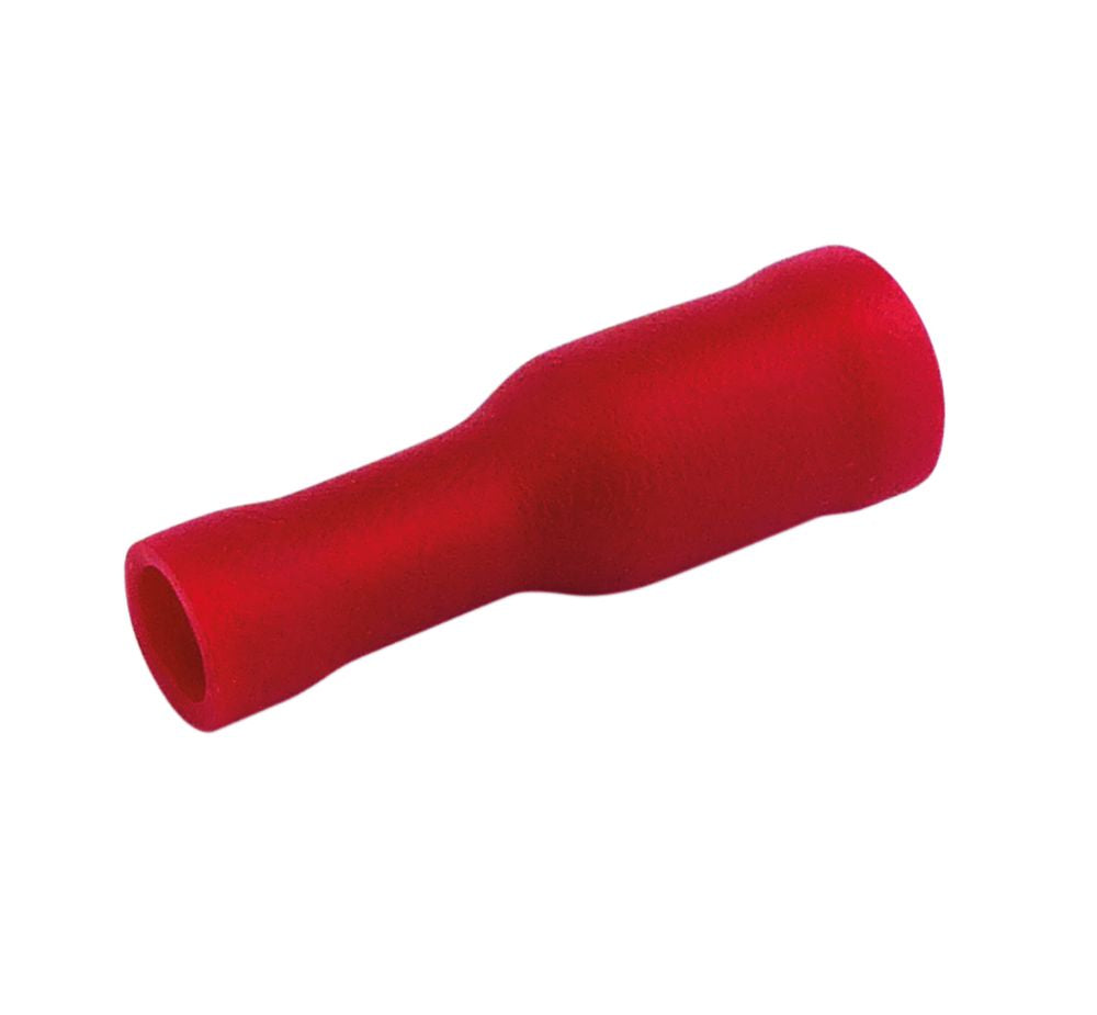 Rundsteckhülsen 0.5-1.5 mm 50 Stück rot in Plastikbox.