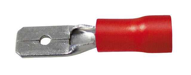 Flachstecker 0,8 x 4.75 mm 50 Stück Rot in Plastikbox.