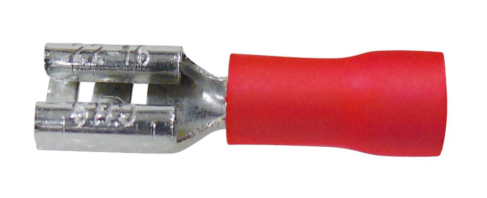 Flachsteckhülsen 0.8 x 4.75 50 Stück Rot in Plastikbox.