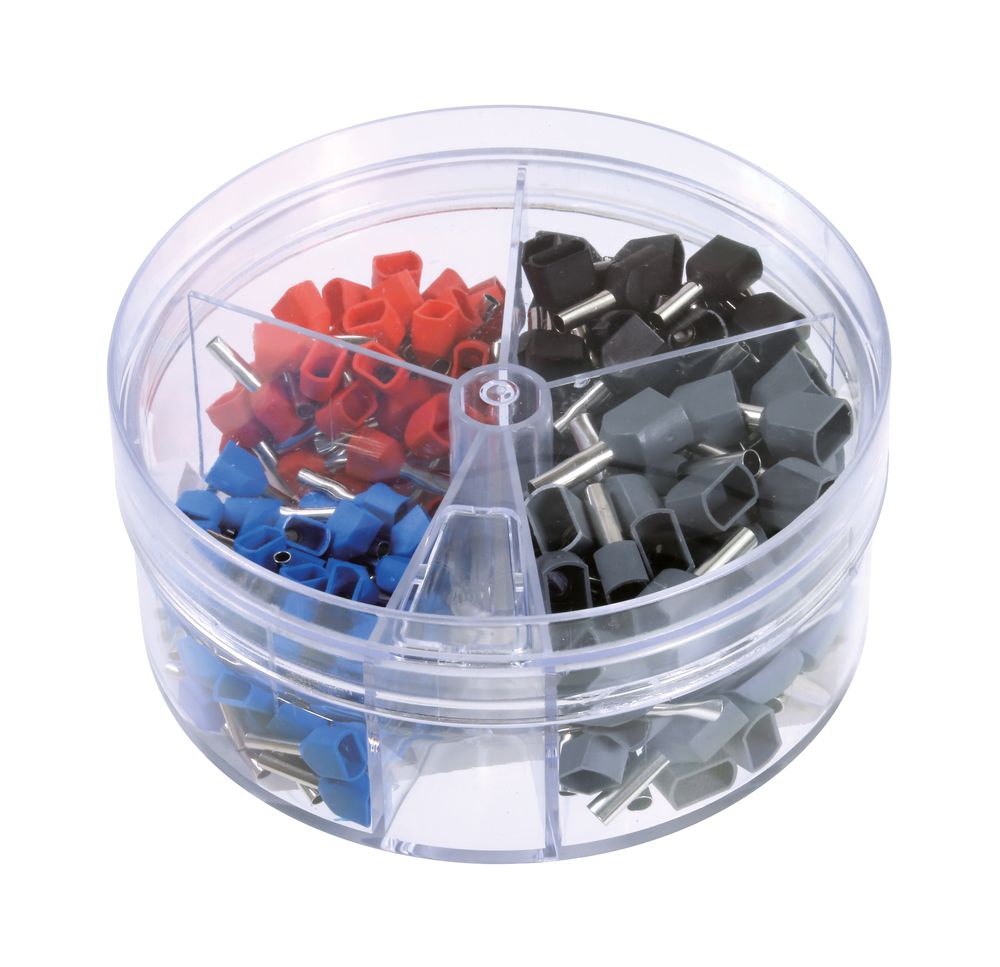 Aderendhülsen-Streudose, Twin isoliert 0,75 - 2,5 mm².