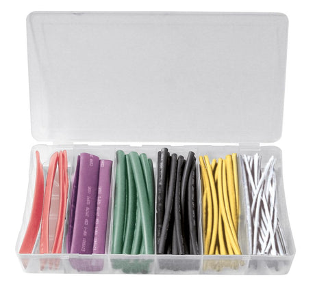 Schrumpfschlauch-Sortiment, 100-teilig, farbig.