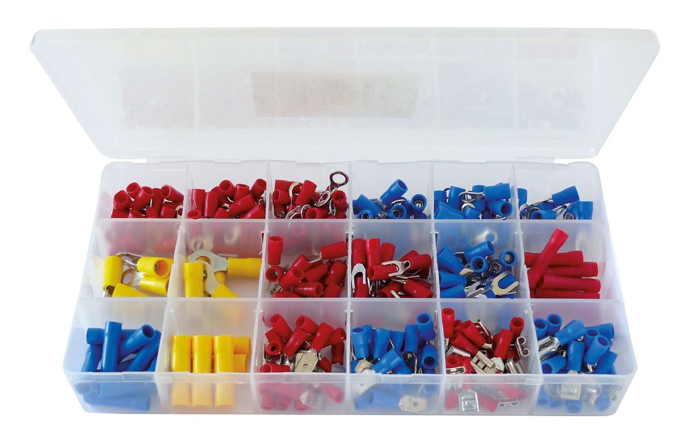 Kabelschuhe-Steckverbinder Sortiment, 300 Teile.