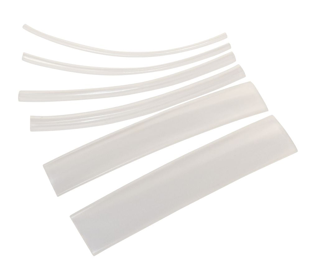 Schrumpfschlauch-Sortiment, 100-teilig, transparent.