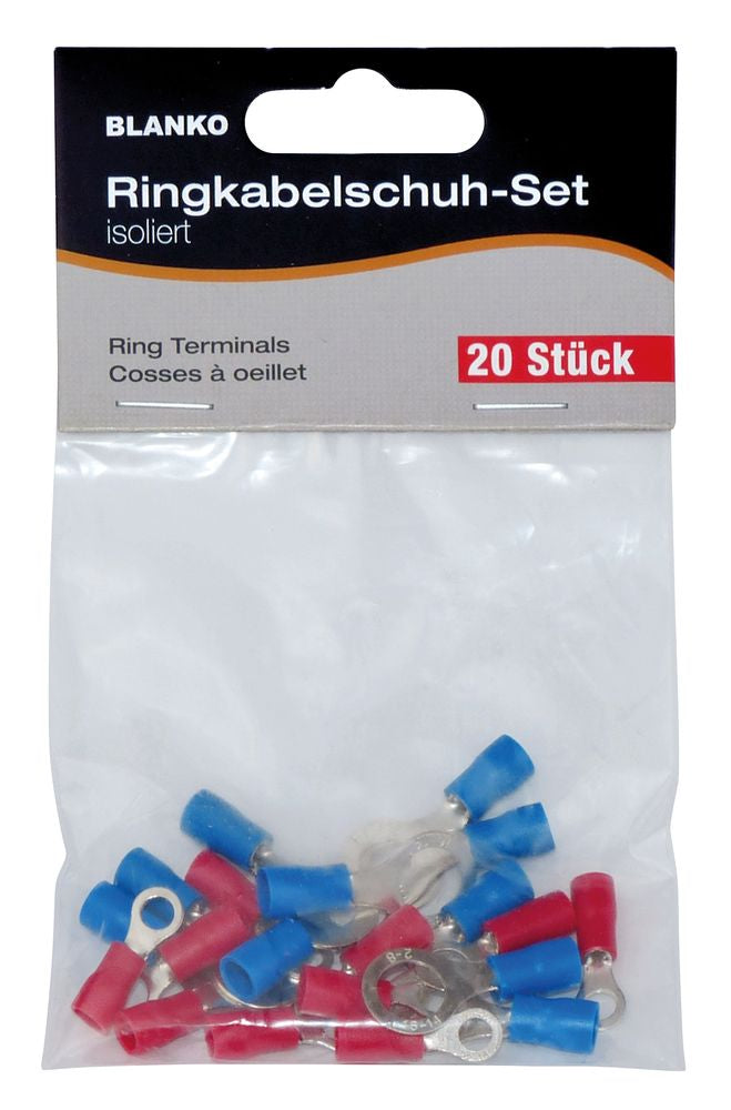 Ringkabelschuh-Set isoliert, 20 Stück.