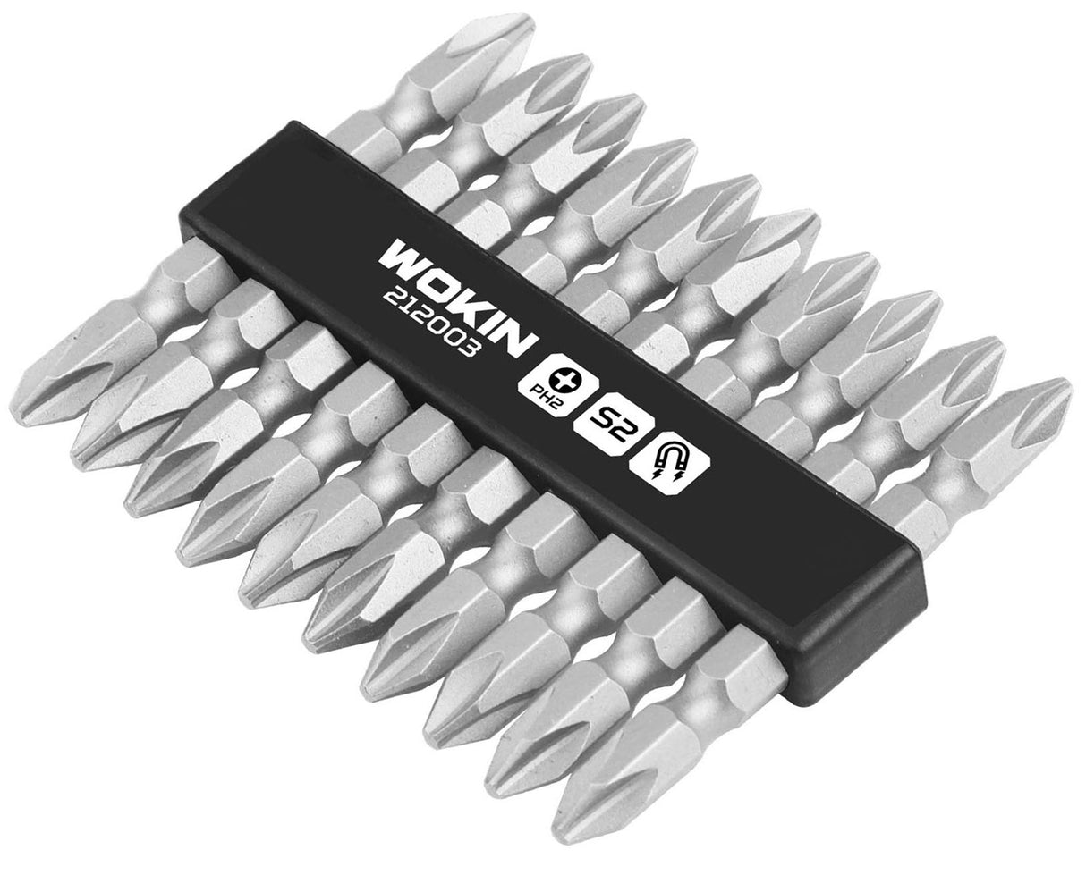 Schraubendreher-Bitsatz, 10-teilig, PH2/PH2 x 65 mm.