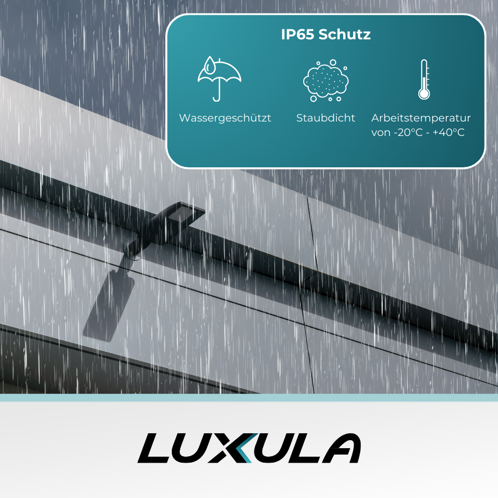 LED Straßenleuchte, grau, 50 W, 6000 lm, 4000 K (neutralweiß), IP65, Wand- und Mastmontage.