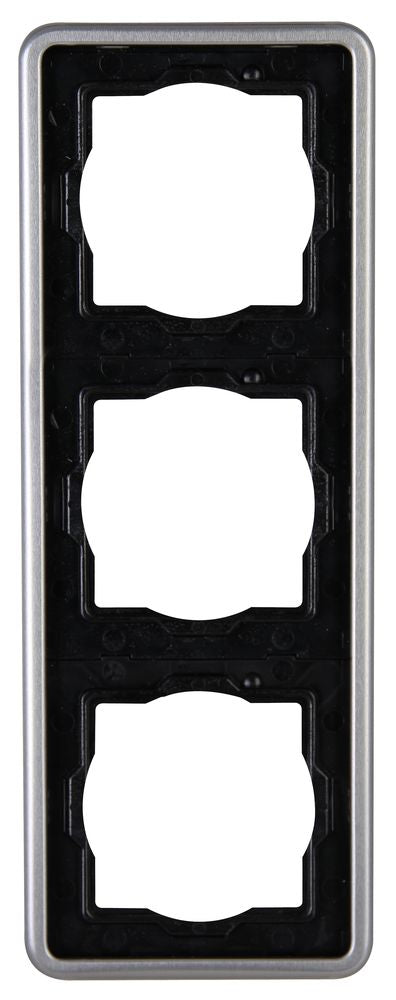 VISION, Abdeckrahmen, 3-fach, stahlgrau.