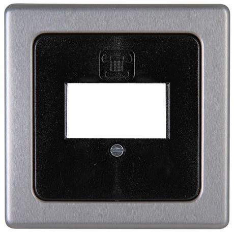 VISION, TAE-Abdeckung, 1-3 Anschlüsse, stahlgrau.