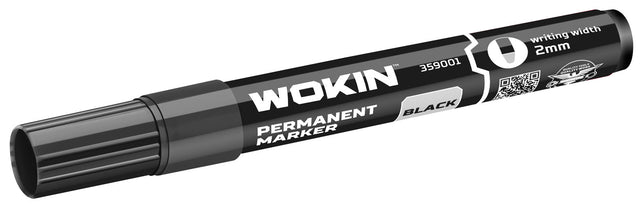 Set mit 12 schwarzen Permanentmarkern.