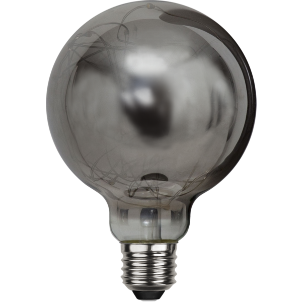 Deko-LED "Dew drop", E27, 1,5W, 20 lm, 2900K, smoke, ca. 9,5x13,8 cm.