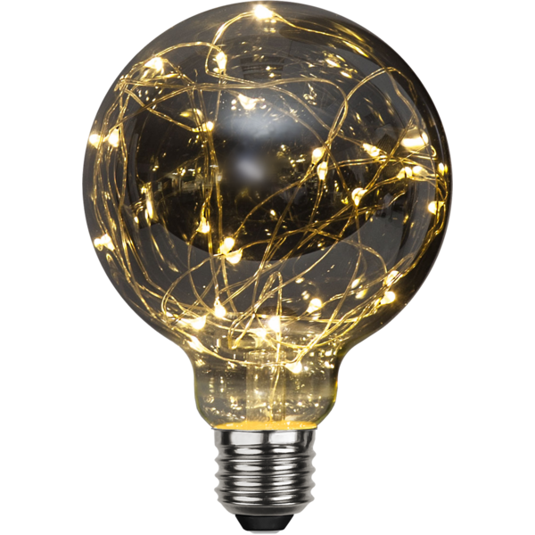 Deko-LED "Dew drop", E27, 1,5W, 20 lm, 2900K, smoke, ca. 9,5x13,8 cm.