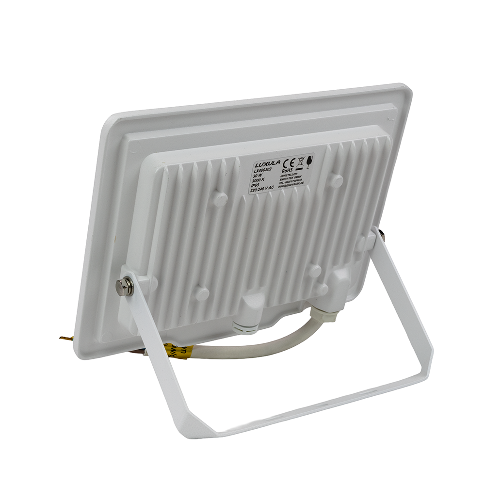 2er Pack LED-Fluter, 30 W, 4000 K (neutralweiß), 3000 lm, weiß, IP65.