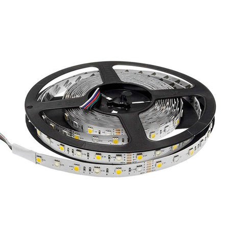 LED-Streifen, 72W, 12V, RGB+2800K (warmweiß), 60 LEDs/m, 5m.