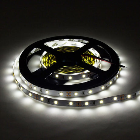 LED-Streifen, 24W, 12V, 1200lm, kaltweiß, 5m, 60 LEDs/m.