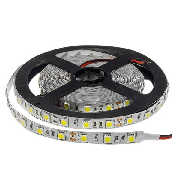 LED-Streifen, 72W, 12V, warmweiß, 60 LEDs/m, 5m, 10mm.