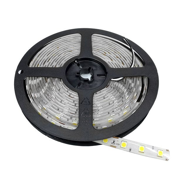 LED-Streifen, 72W, 12V, warmweiß, 60 LEDs/m, IP54, 5m, 10mm.