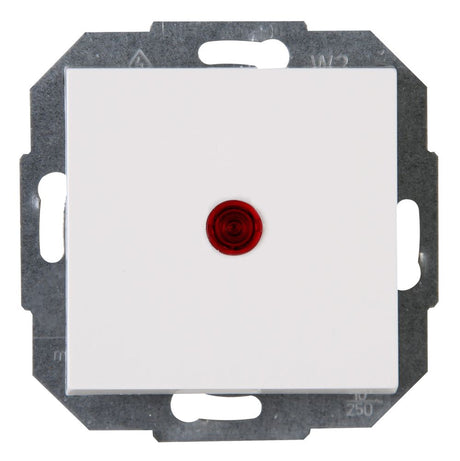 ATHENIS, Kontroll-Taster, rot-beleuchtet, UP, reinweiß.