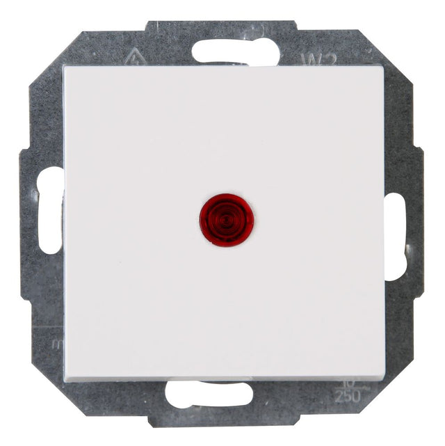 ATHENIS, Kontroll-Taster, rot-beleuchtet, UP, reinweiß.