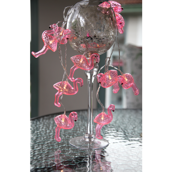 Lichterkette "Flamingo", batteriebetrieben.