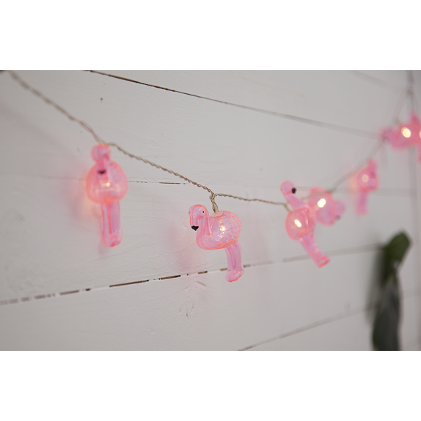Lichterkette "Flamingo", batteriebetrieben.