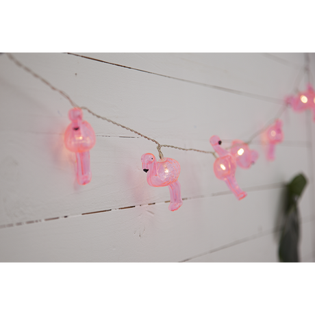 Lichterkette "Flamingo", batteriebetrieben.