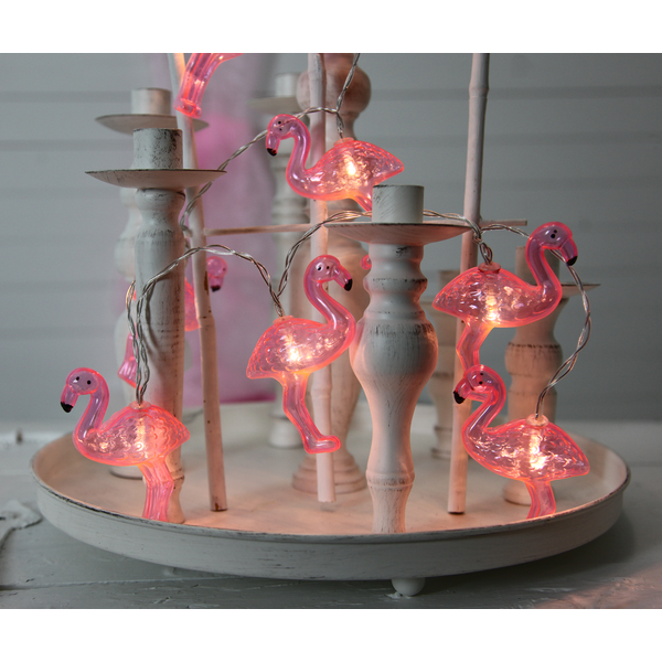 Lichterkette "Flamingo", batteriebetrieben.