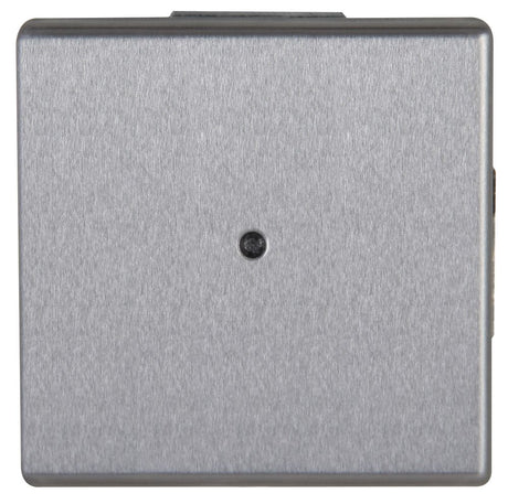 VISION, Kontroll-Taster, rot-beleuchtet, UP, stahlgrau.