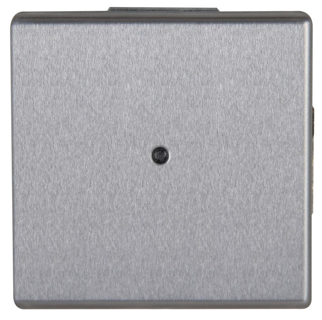 VISION, Kontroll-Taster, rot-beleuchtet, UP, stahlgrau.