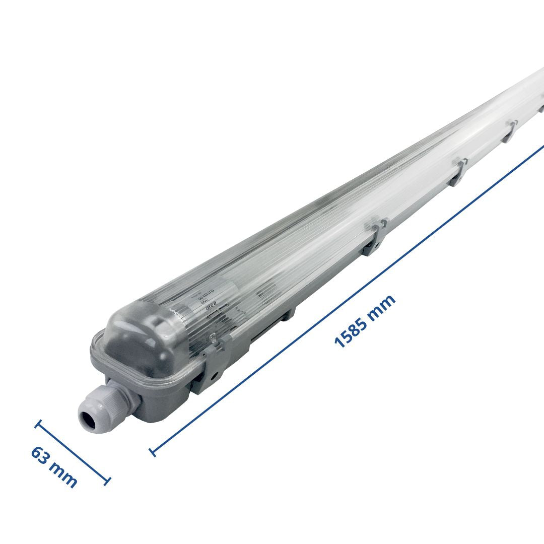 LED-Wannenleuchte, 22 W, 2000 lm, 6000 K, 158,5 cm, IP65, 1 flammig.