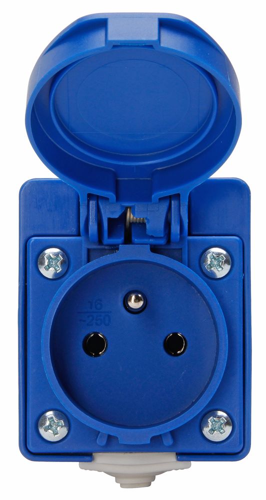CEE-Steckdose, MSK, IP44, blau.