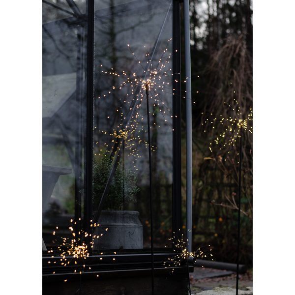 3D-LED-Standleuchte "Firework", ca. 120 cm hoch in schwarz.