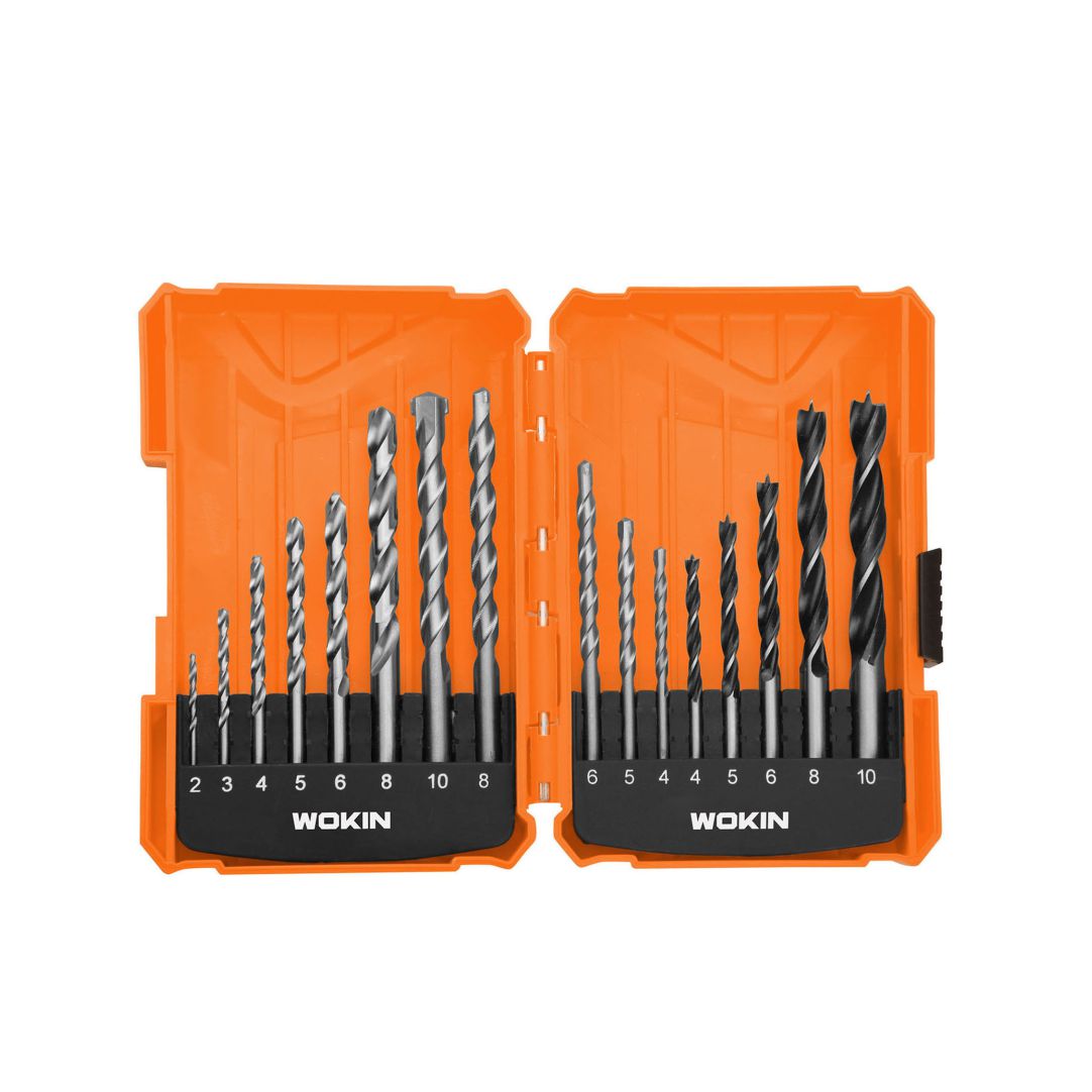 Spiralbohrer-Set für Metall, Holz und Beton, 16-teilig.