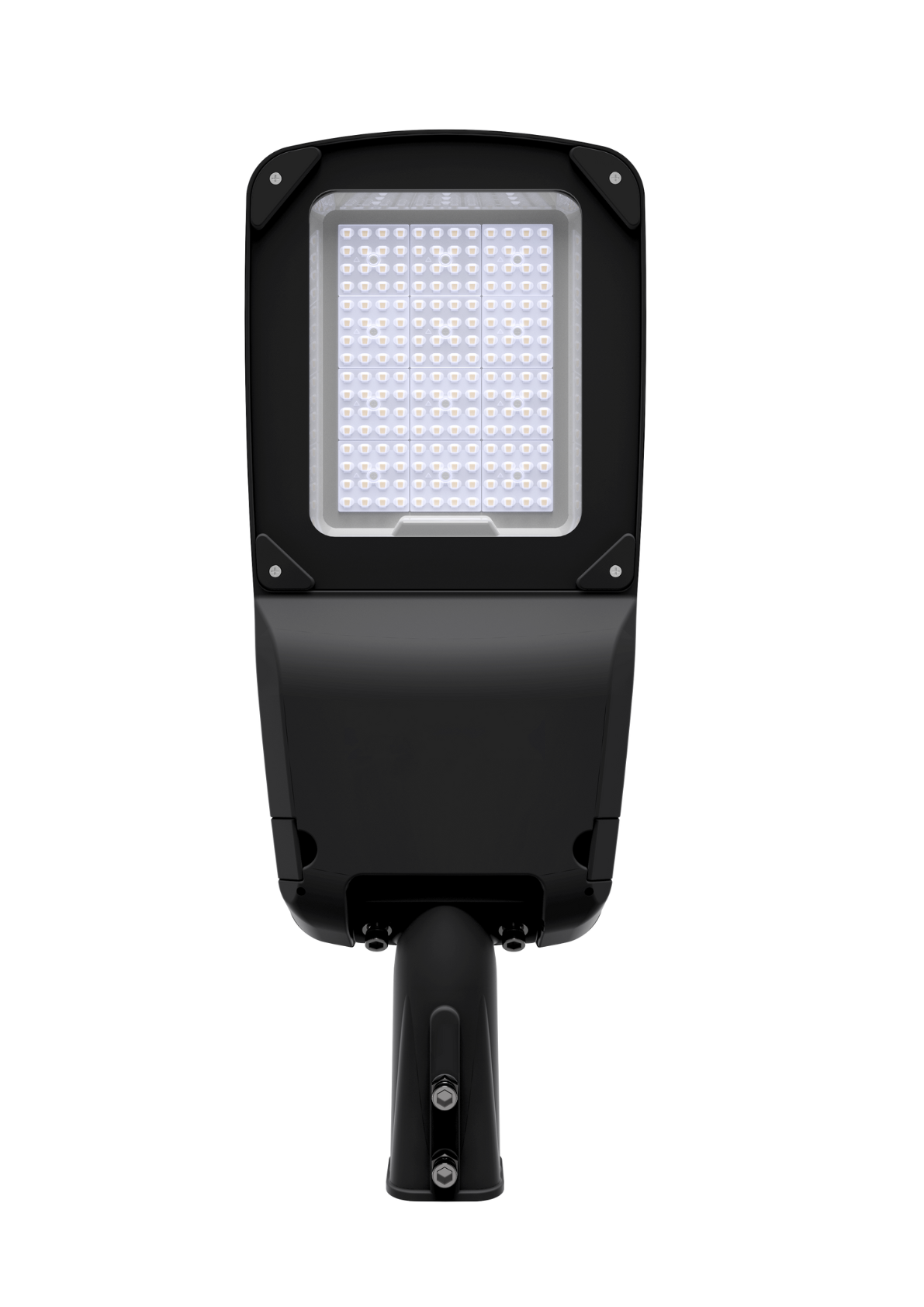 2er-Pack Profi LED-Straßenleuchte, 80 W, 12000 lm, 5000 K (neutralweiß), IP66, 0-10 V dimmbar.
