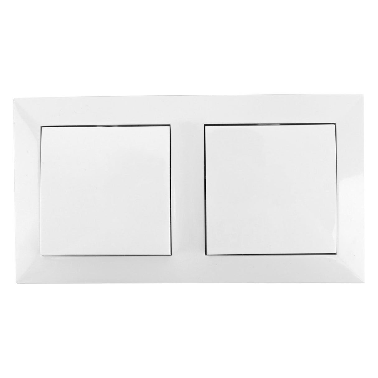 Doppel-Aus-Wechselschalter, Einbau, 10 A, 250 V, weiß.