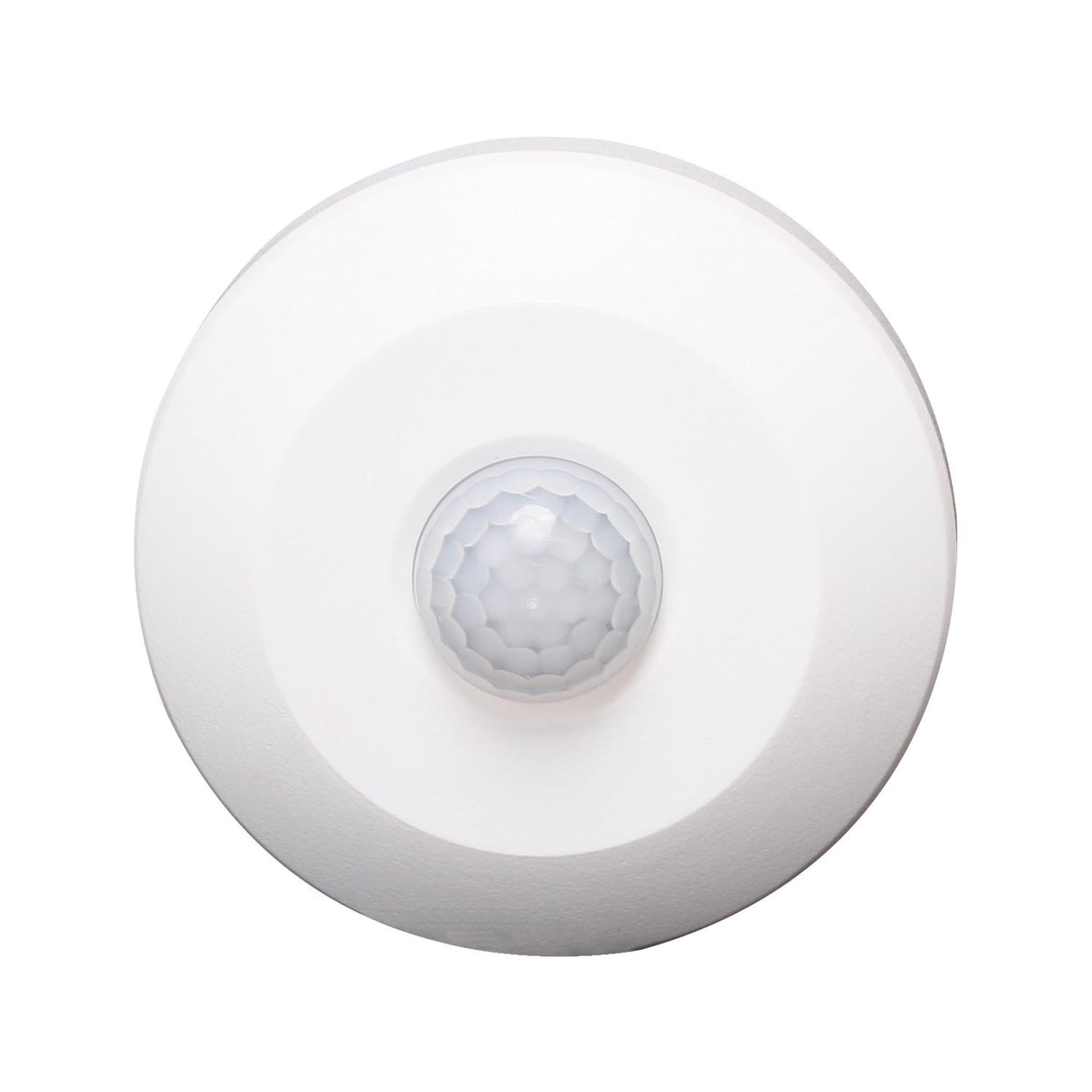 Infrarot-Bewegungsmelder, Ø 75 mm, 6 m, weiß.