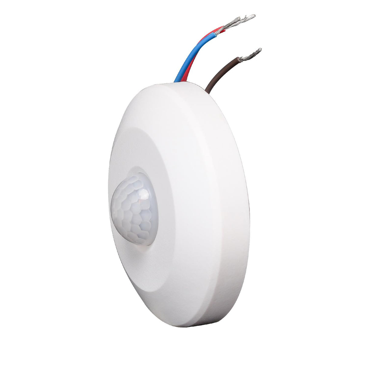 Infrarot-Bewegungsmelder, Ø 75 mm, 6 m, weiß.