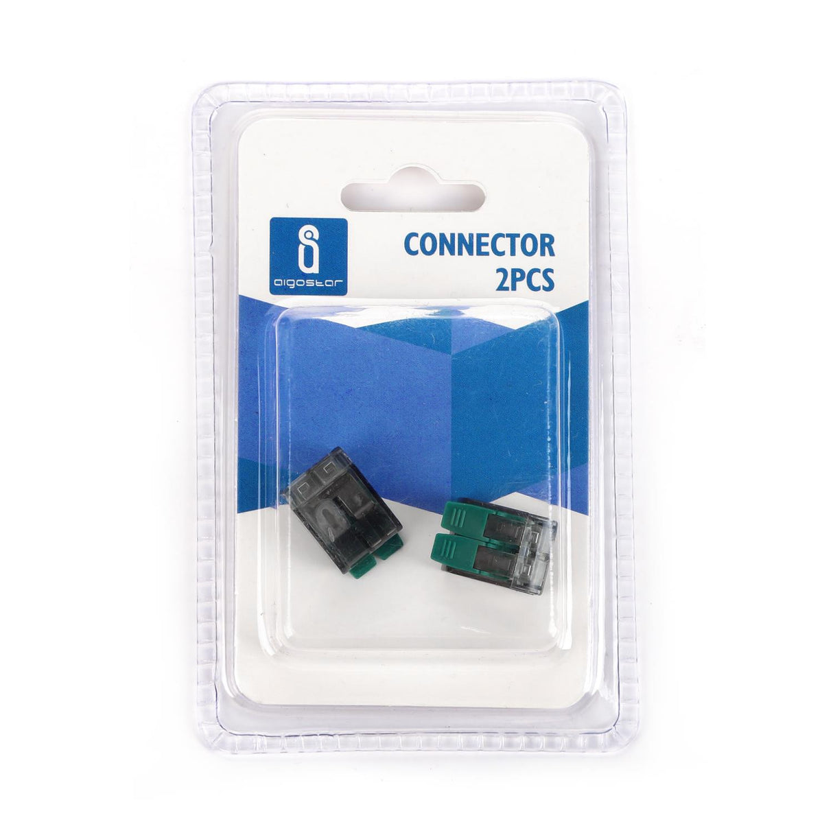 Verbindungsklemmen CMK-622, 2-polig, 2 Stk., grau-grün.