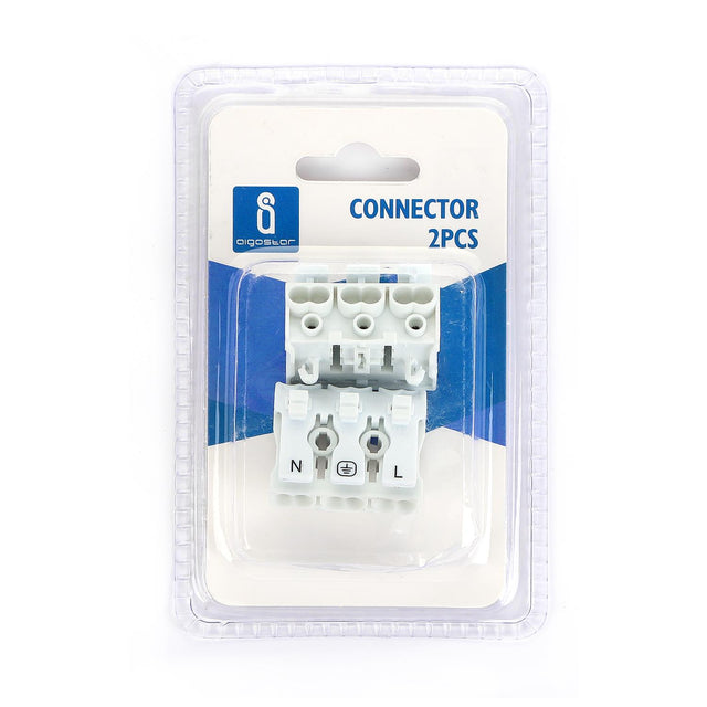 Verbindungsklemmen CMK-923-3, 3-polig, 2 Stk., weiß.