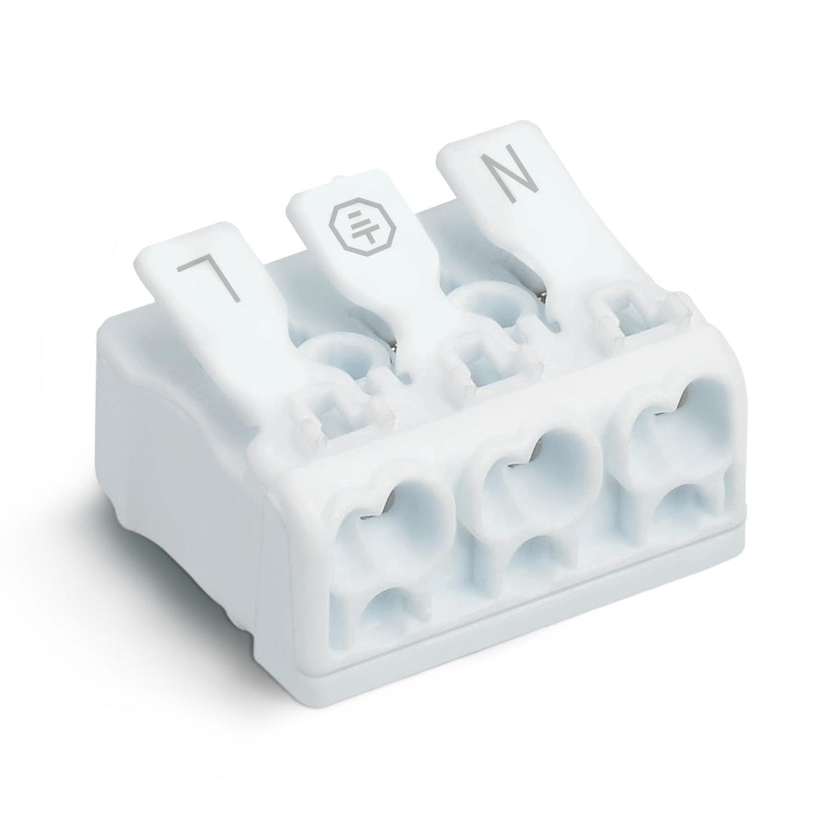 Verbindungsklemmen CMK-923-3, 3-polig, 2 Stk., weiß.