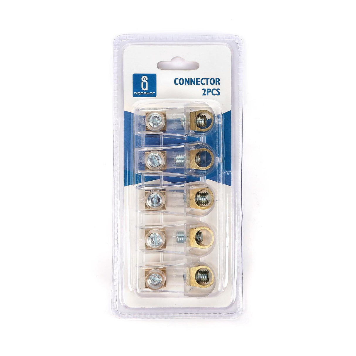 Schraubverbinder, 2 Stk., Ø 16 mm, 5-polig, transparent.