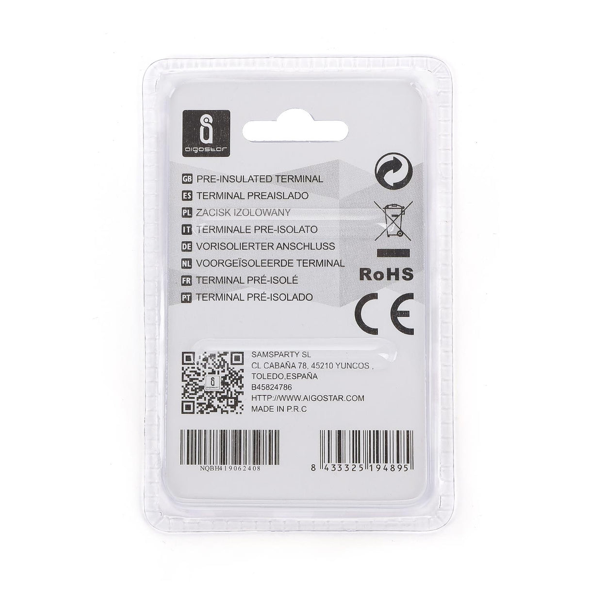 Flachsteckhülse, isoliert, 20 Stk., MDD 2 - 250 mm, 21 x 6,35 x 4,3 mm, gelb.