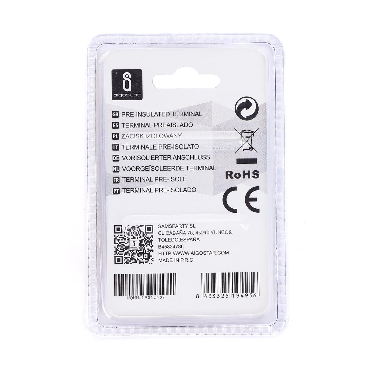 Flachsteckhülse, isoliert, 20 Stk., FDD 1,25 - 250 mm, 21 x 7,4 x 3,8 mm, gelb.